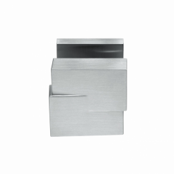 Дверная ручка Colombo Design CUT MS 15 хром матовый в комплекте с накладками под ключ для межкомнатных дверей