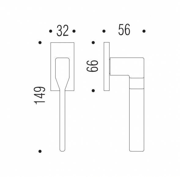 Colombo DEA FF22DK/SM.CM ручка для окна / 1 шт. хром матовый