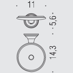 Мыльница COLOMBO DESIGN HERMITAGE B3301.GOLD настенная