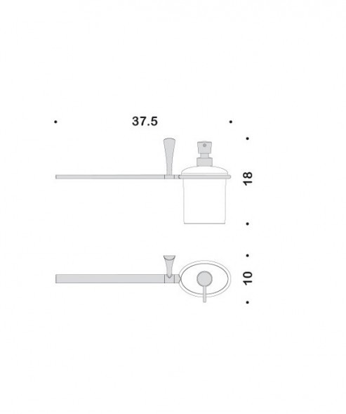Полотенцедержатель с дозатором COLOMBO DESIGN LAND B2874DX настенный