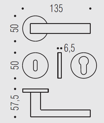 Дверная ручка Colombo ELLE BD11RSB графит матовый