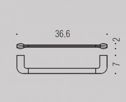 Полотенцедержатель COLOMBO DESIGN TRENTA B3009 широкий