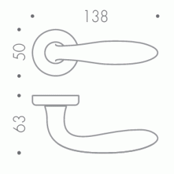 Дверная ручка Colombo MACH CD81RSB никель матовый