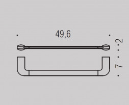 Полотенцедержатель COLOMBO DESIGN TRENTA B3010.NM широкий