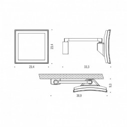 Косметическое зеркало COLOMBO DESIGN SPECCHI INGRANDITORI B9760 настенное с подсветкой увеличение 3,5 раза питание от сети