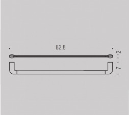 Полотенцедержатель COLOMBO DESIGN TRENTA B3011XL.GM широкий