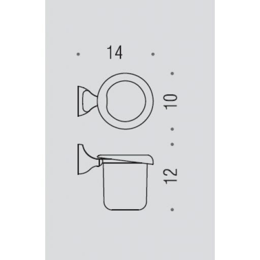 Стакан COLOMBO DESIGN MELO B1202 настенный
