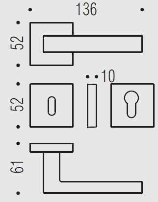 Дверная ручка Colombo ELLESSE BD21RSB графит матовый